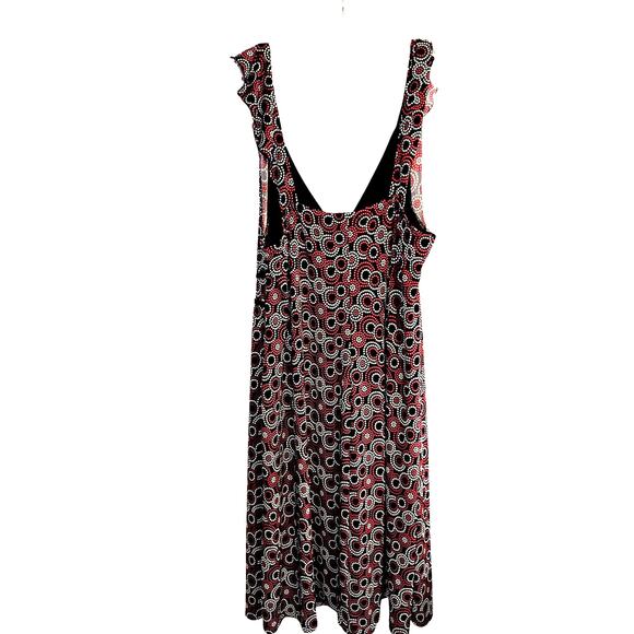 Lane Bryant 1X Women's Sleeveless Red Maxi BOHO Sun Dress Plus Size 14W 16W - Picture 4 of 5